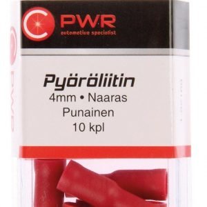 C-Pwr Pyöröliitin 4 Mm Naaras Punainen 10 Kpl