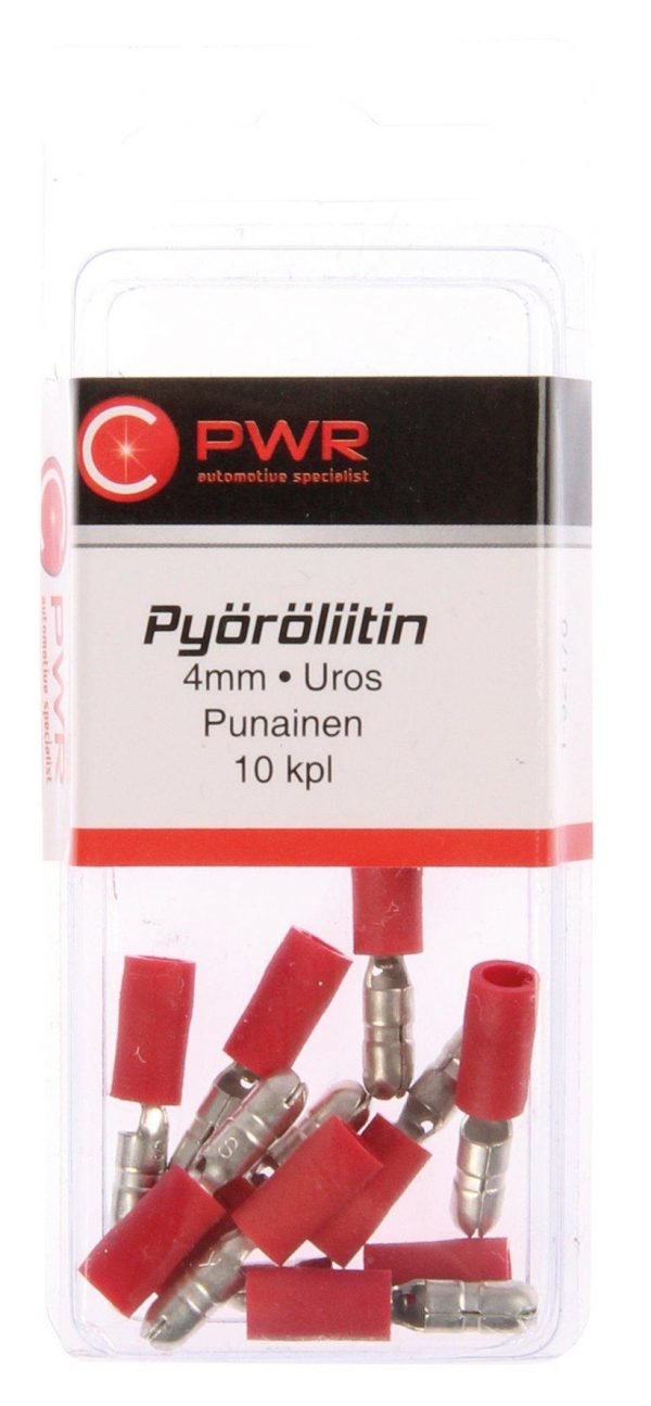 C-Pwr Pyöröliitin 4 Mm Uros Punainen 10 Kpl