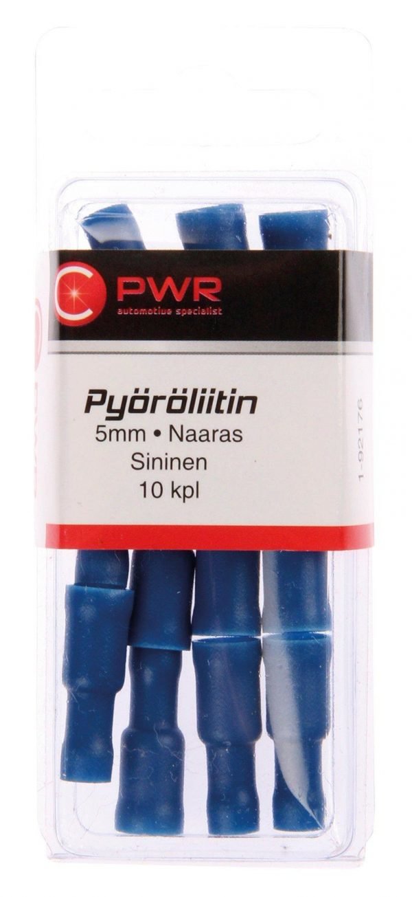 C-Pwr Pyöröliitin 5mm Naaras Sininen 10 Kpl