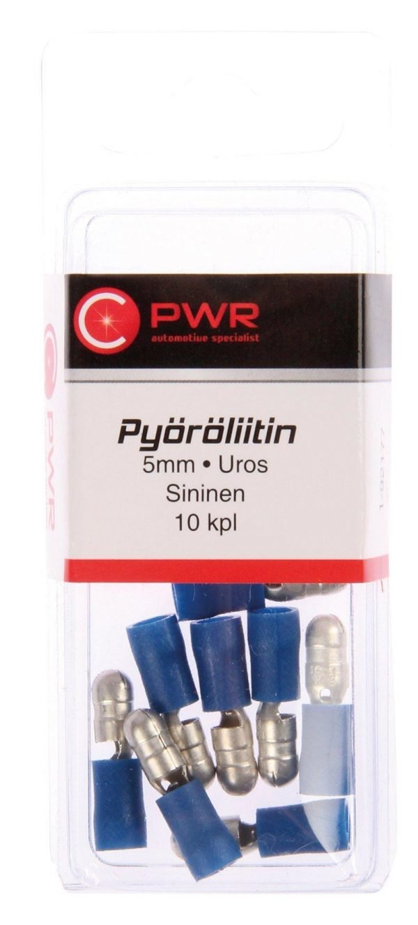 C-Pwr Pyöröliitin 5mm Uros Sininen 10 Kpl