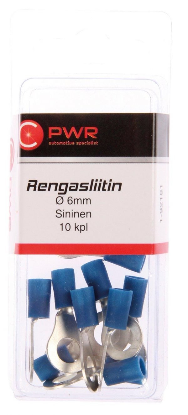 C-Pwr Rengasliitin M6 Sininen 10 Kpl