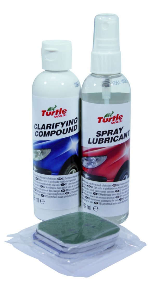 Turtle Wax Headlight Restorer Kit 2 X 118 Ml Ajovaloumpioiden Kirkastaja